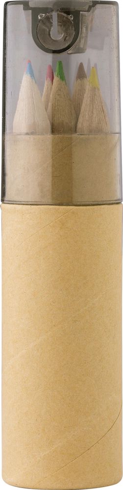 Kleurpotloden set Libbie | Gerecycled karton | 6 stuks - Zwart