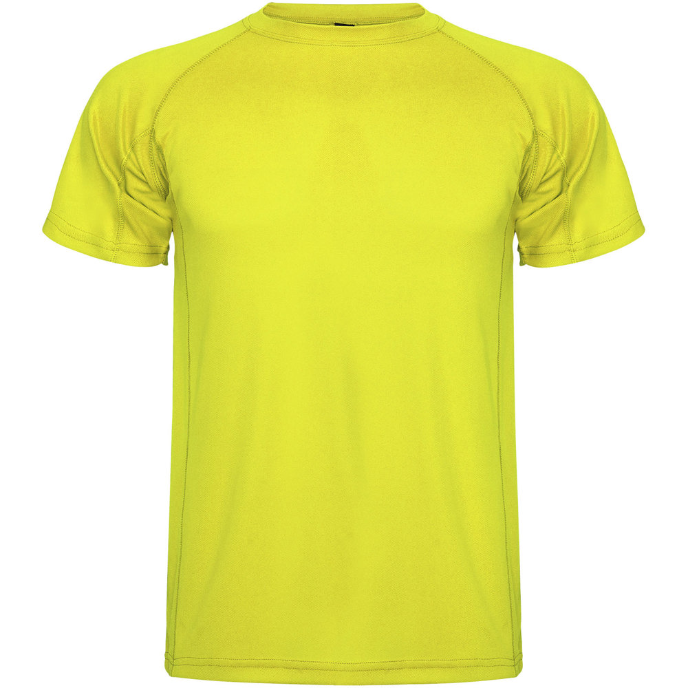 Montecarlo 150 g/m² sportshirt met korte mouwen voor kinderen - Fluorgeel