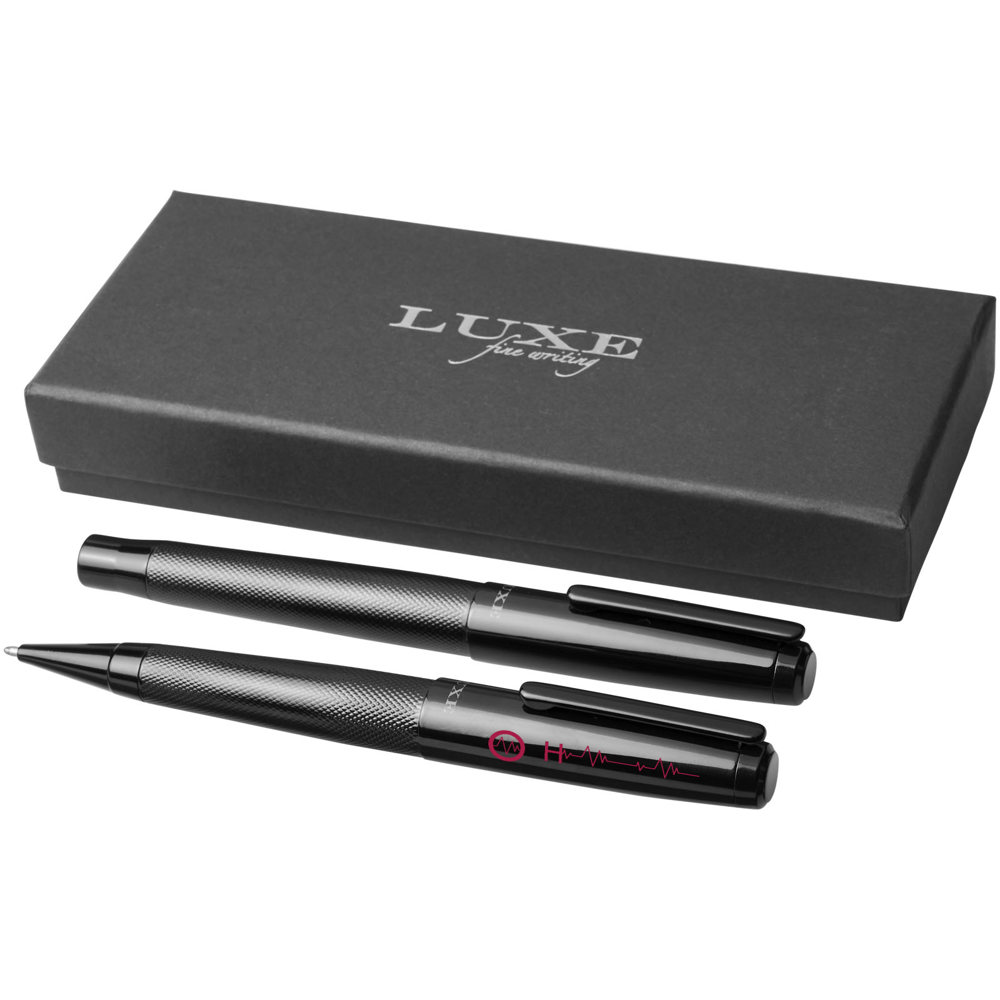 Gloss cadeauset met twee pennen (zwarte inkt)