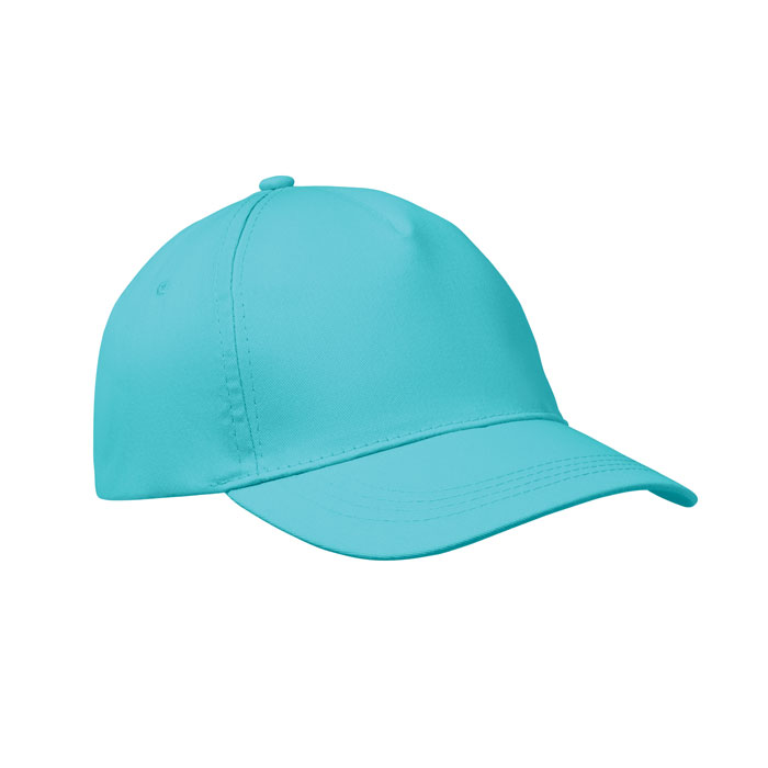 BUZZ - 5 panelen baseballpet 160g/m² - Turquoise