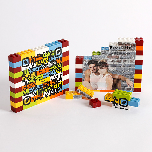Bouwsteentjes QR code puzzel 50 stuks