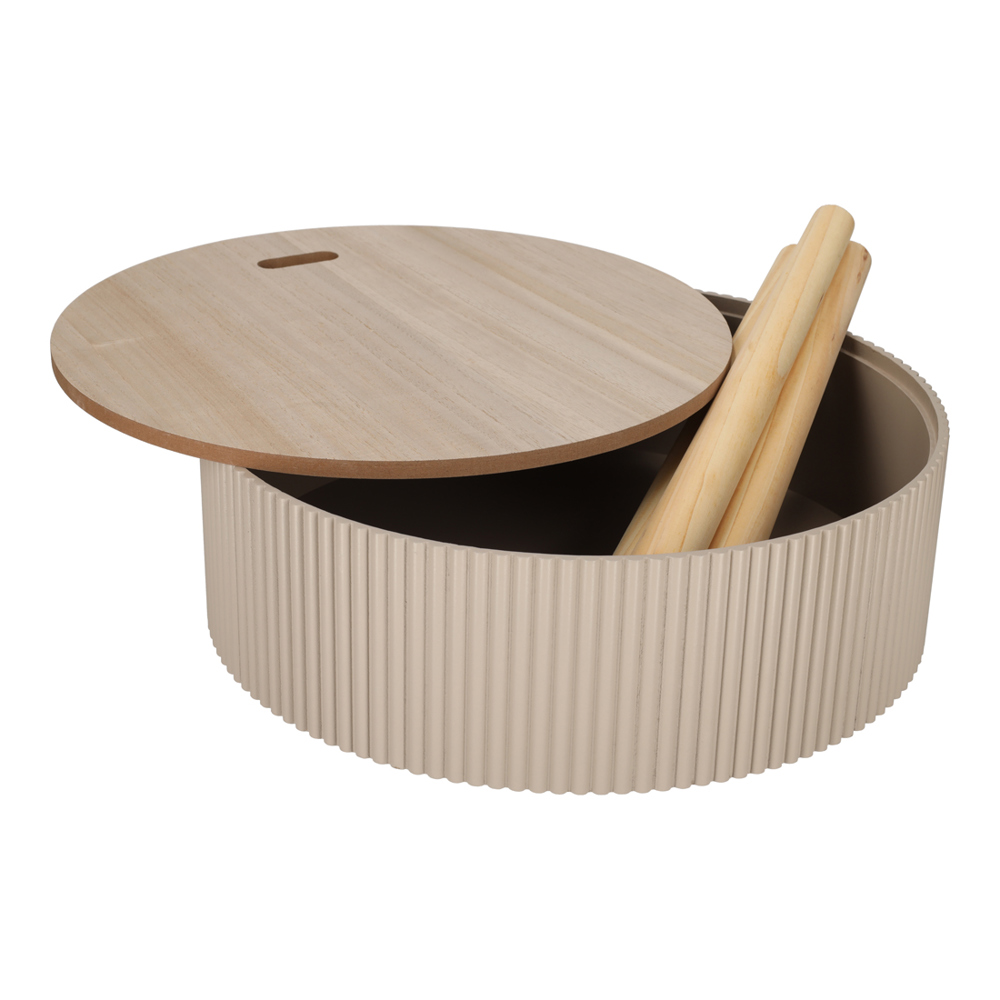 JENS Living Opberg Bijzettafel Levi Taupe