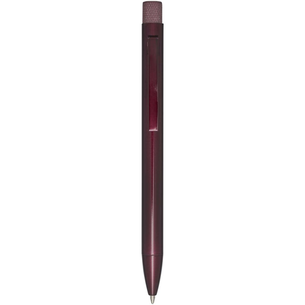 Beatriz balpen van gerecycled messing (zwarte inkt) - Bordeaux rood