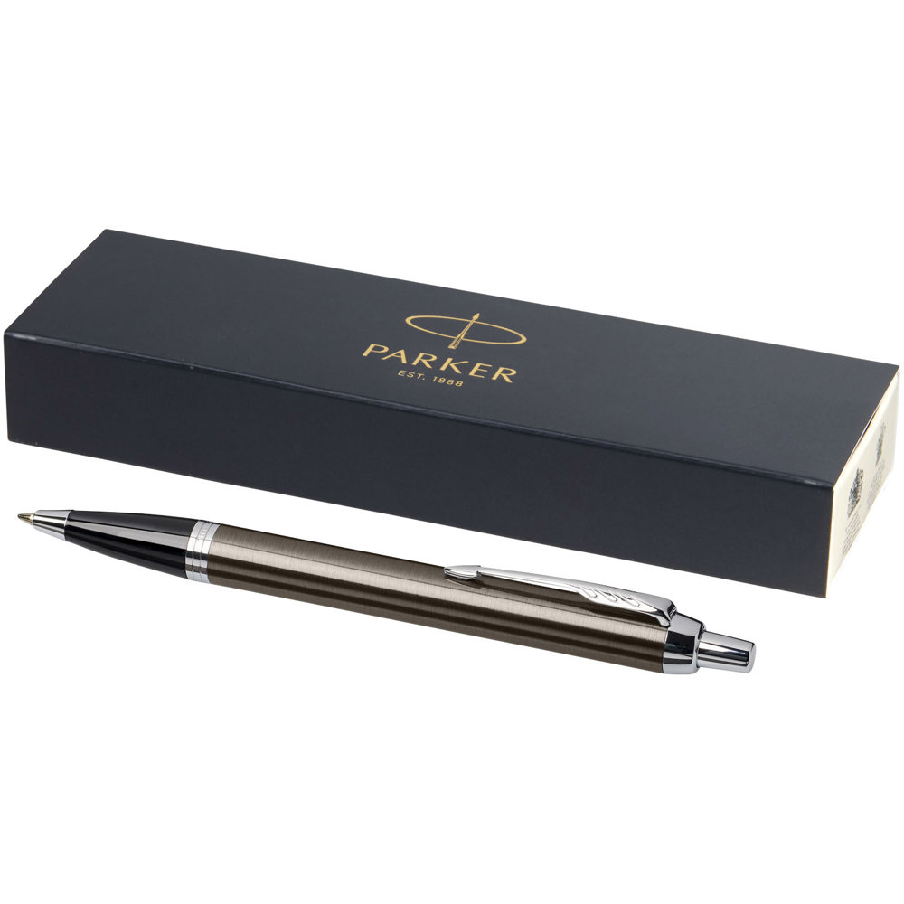 Parker IM balpen (blauwe inkt) - Espresso bruin, Zwart