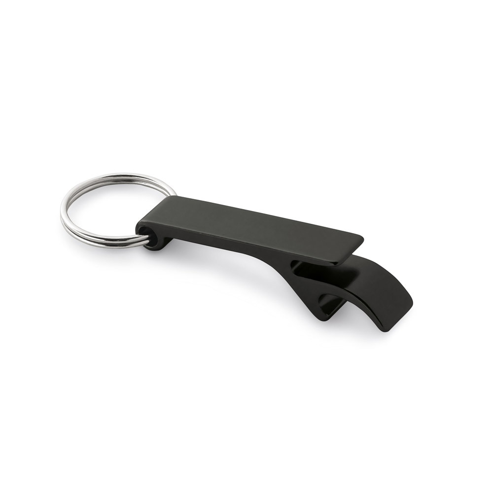 BAITT. Aluminium sleutelhanger met capsule-opener - Zwart