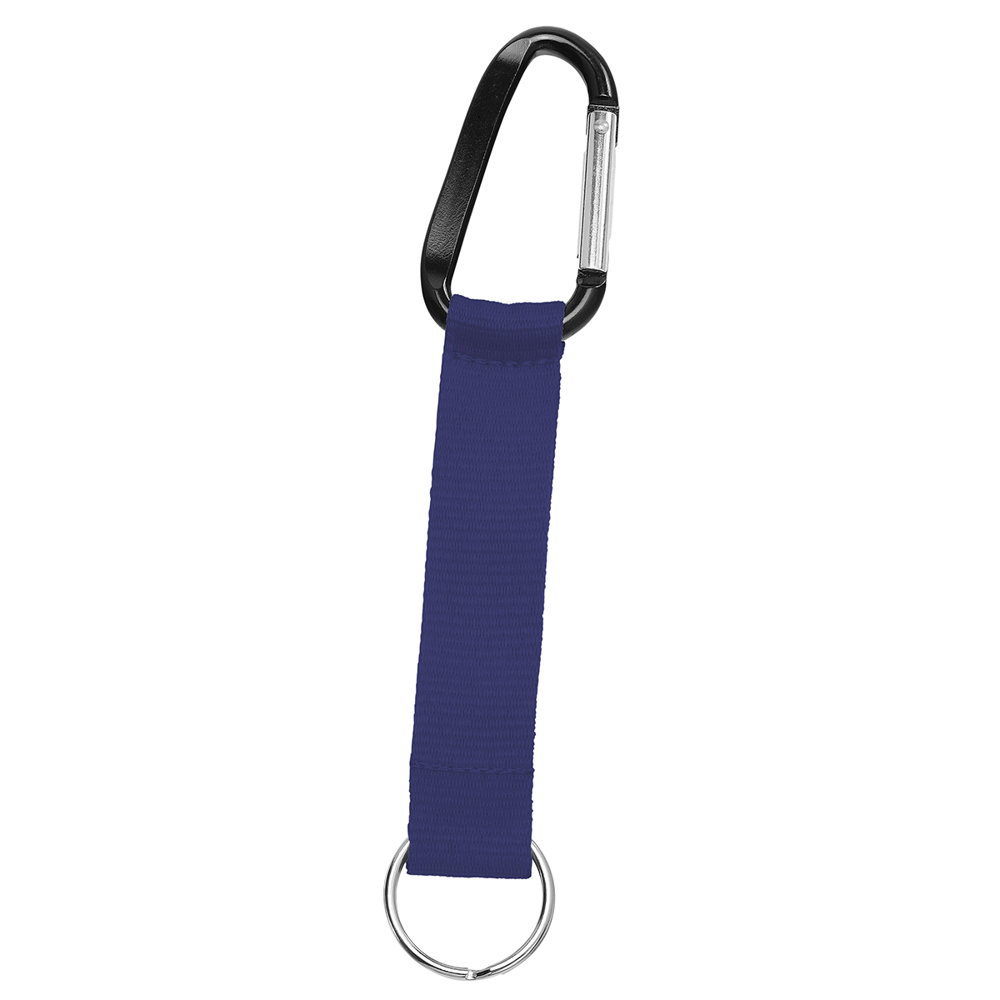Korte keycord "Duo" - marineblauw/zwart