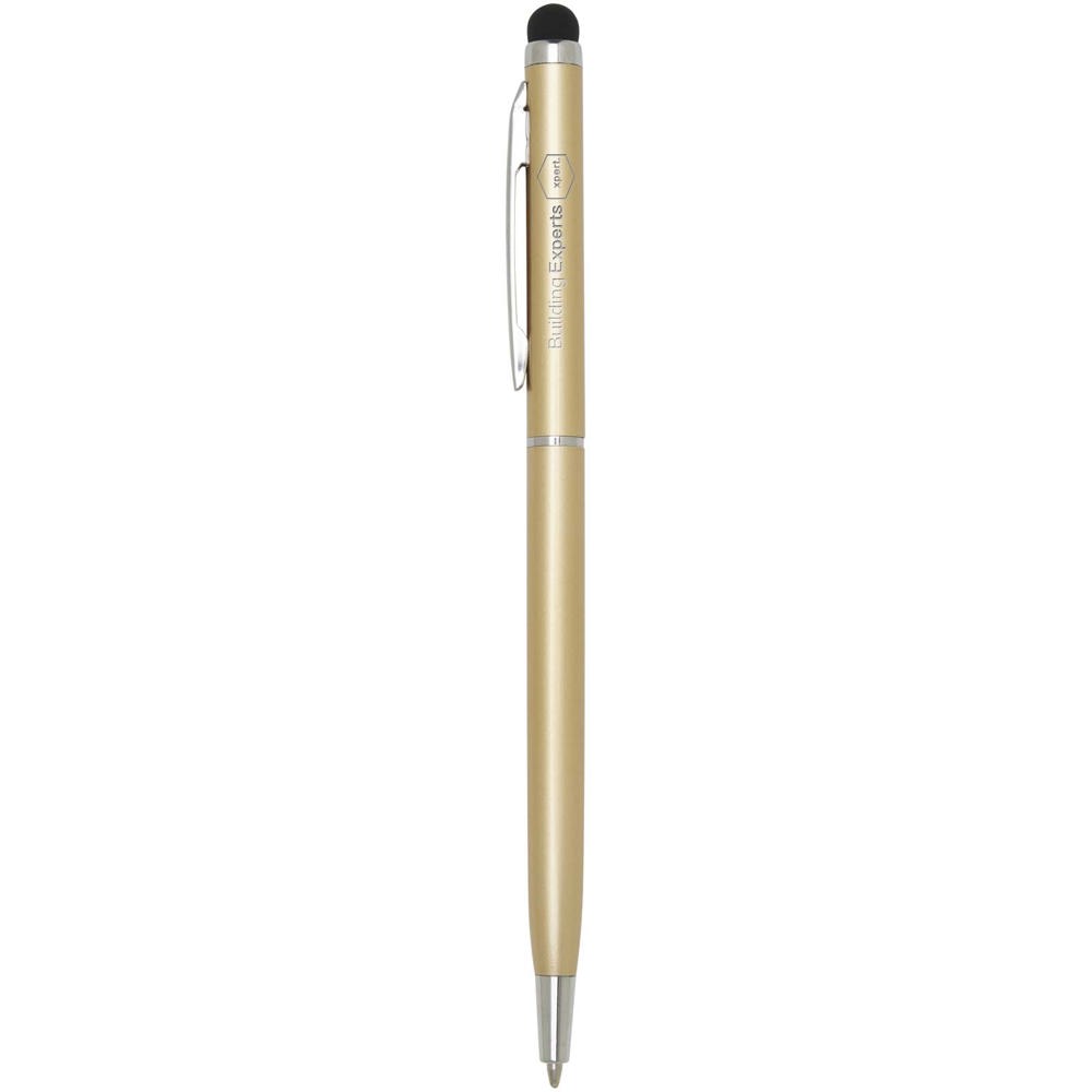 Ore aluminium balpen met stylus (blauwe inkt)