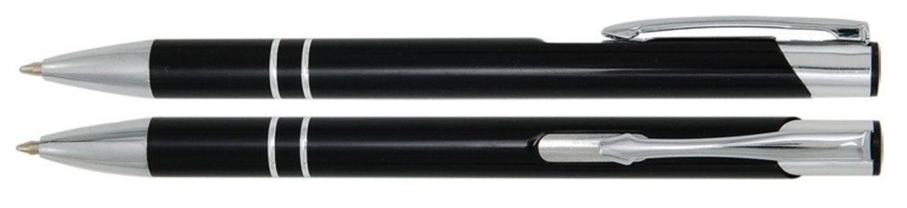 Aluminium balpen Marseille - Zwart