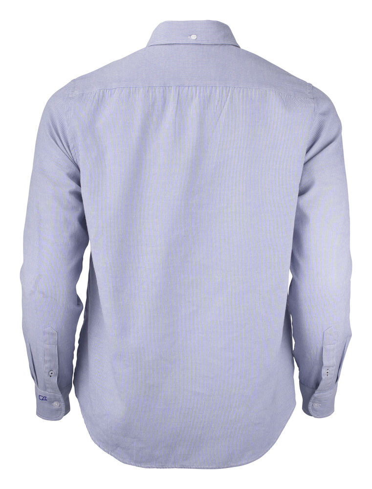 Cutter & Buck - Belfair Oxford Shirt Heren French blauw/ Wit gestreept 3XL