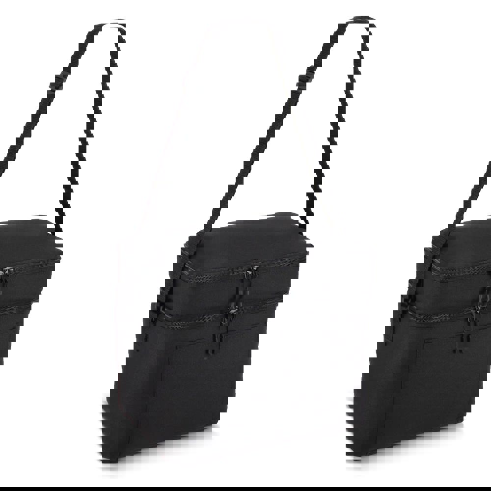 600D gerecycled PET koeltas met twee vakken 30 x 20 x 25 cm 12 L - Zwart