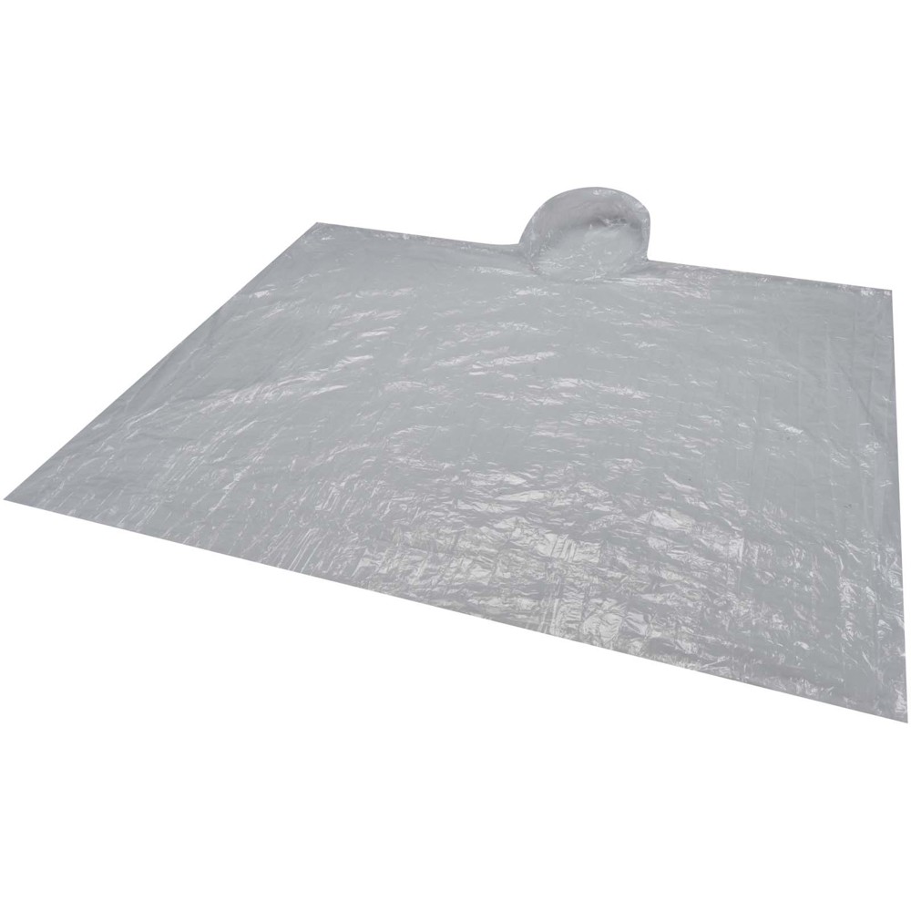 Fog poncho in ronde plastic verpakking met karabijnhaak