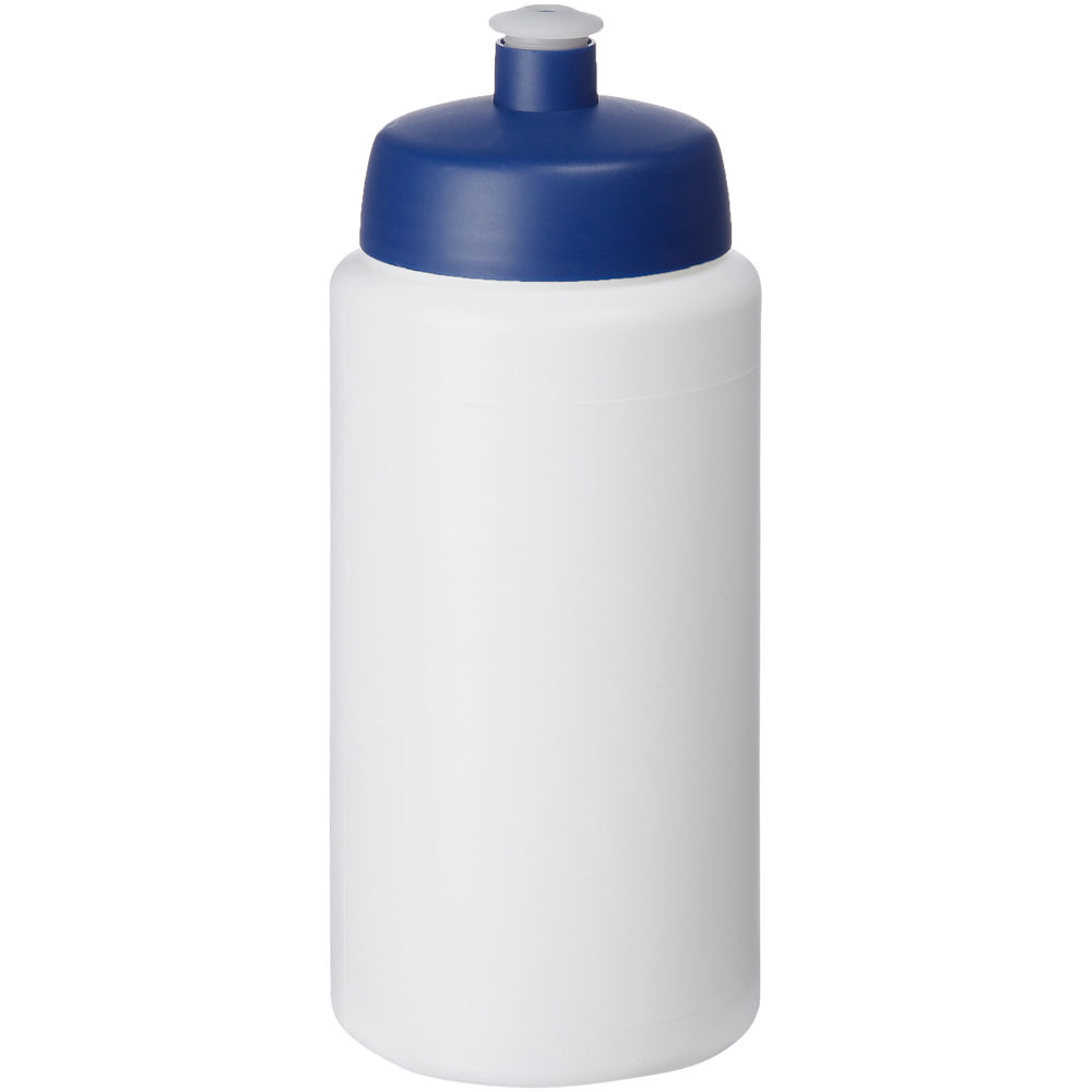 Baseline® Plus grip 500 ml sportfles met sportdeksel - Wit, Blauw
