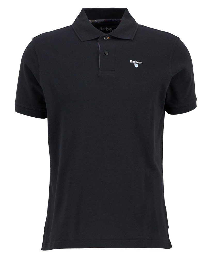 Barbour Men's Tartan Pique Polo - zwart