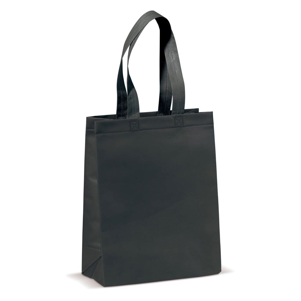 Draagtas gelamineerd non-woven klein 105g/m² - Zwart