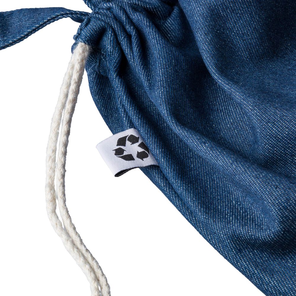 Gerecycled denim trekkoordrugtas Dex