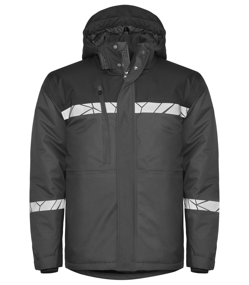 7413 GEVOERDE SOFTSHELL JAS - grijs/zwart
