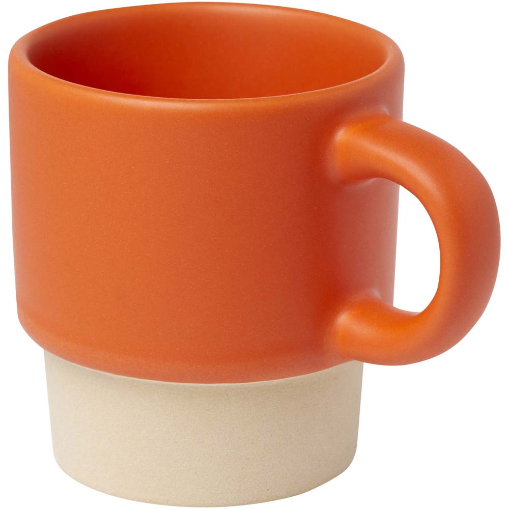 Olympia 130 ml stapelbare expressokop met kleibodem - Oranje