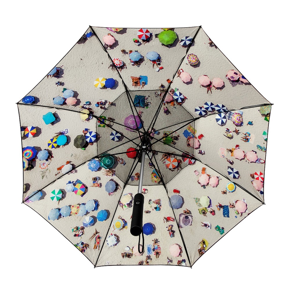 FALCONE - Personal Parasol - Handopening - Windproof - 105 cm - Zwart