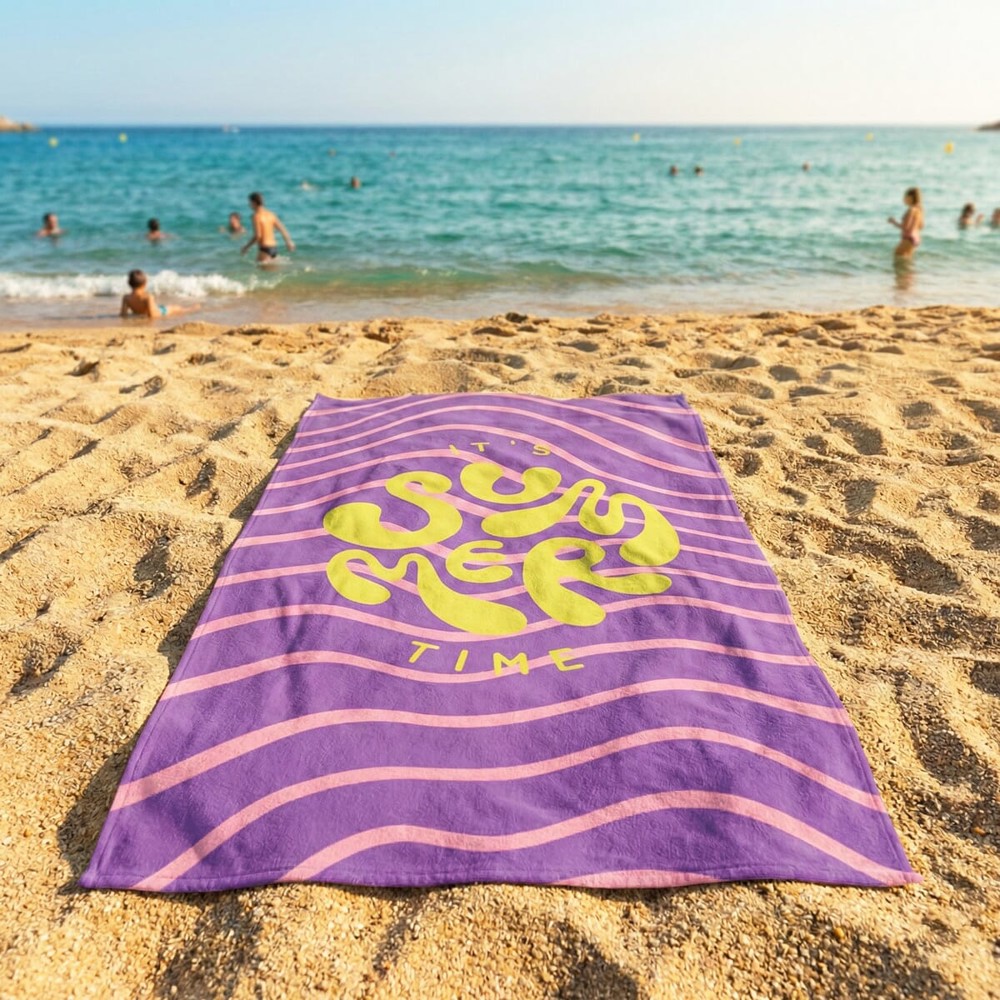Sophie Muval sublimatie strandhanddoek 180x100 cm, 350 gr/m²