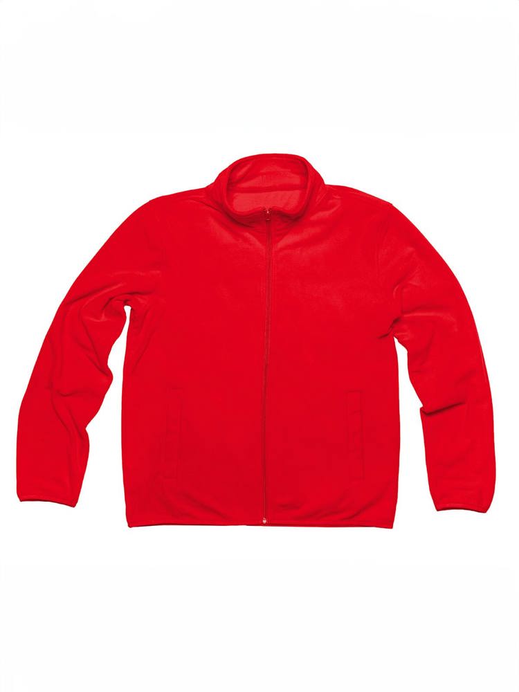BS Niagara full zip fleece sweater, 160 gr/m² - Rood (PMS 186c)