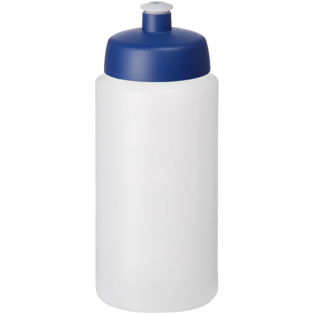 Baseline® Plus grip 500 ml sportfles met sportdeksel - Transparent, Blauw