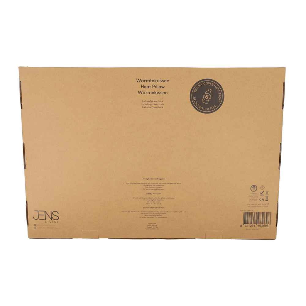 JENS Living Warmtekussen RPET 60x40 Taupe