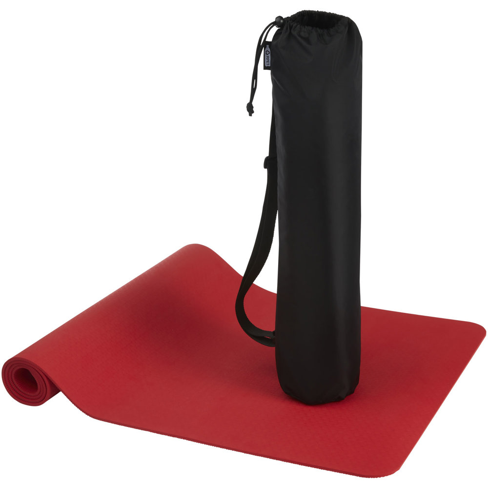 Virabha yogamat van gerecycled TPE - Rood