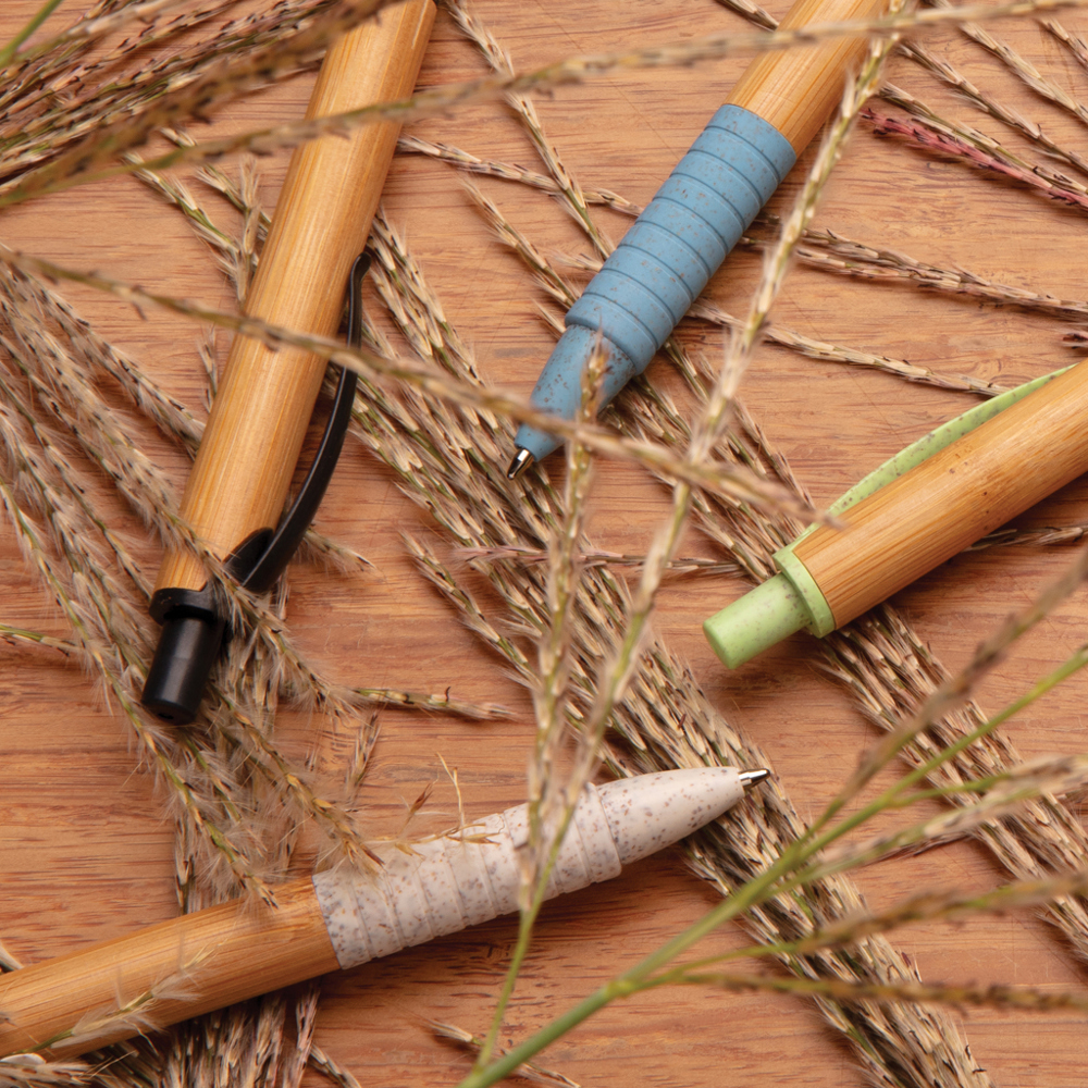 Bamboe & tarwestro pen