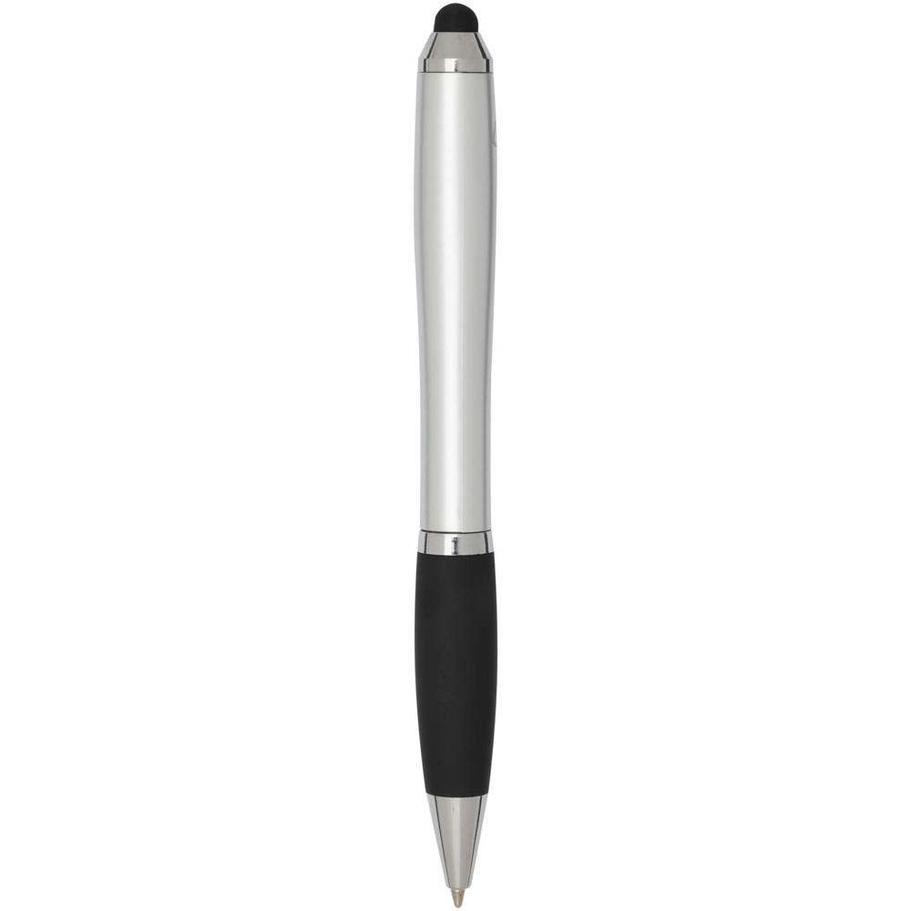 Nash RCS balpen met stylus van gerecycled plastic met gekleurde behuizing en zwarte grip (zwarte inkt)