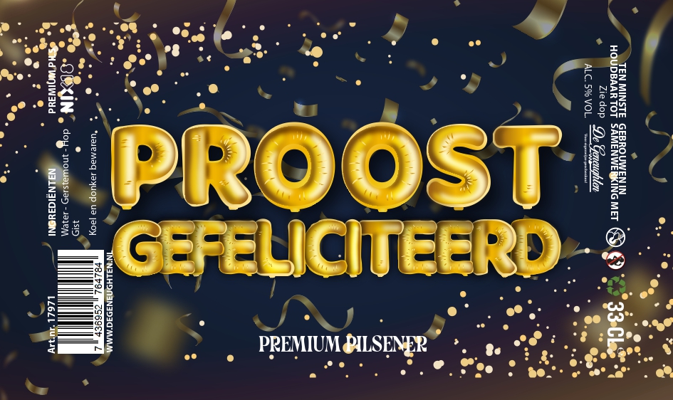 Bier Proost Gefeliciteerd Pils - 33cl