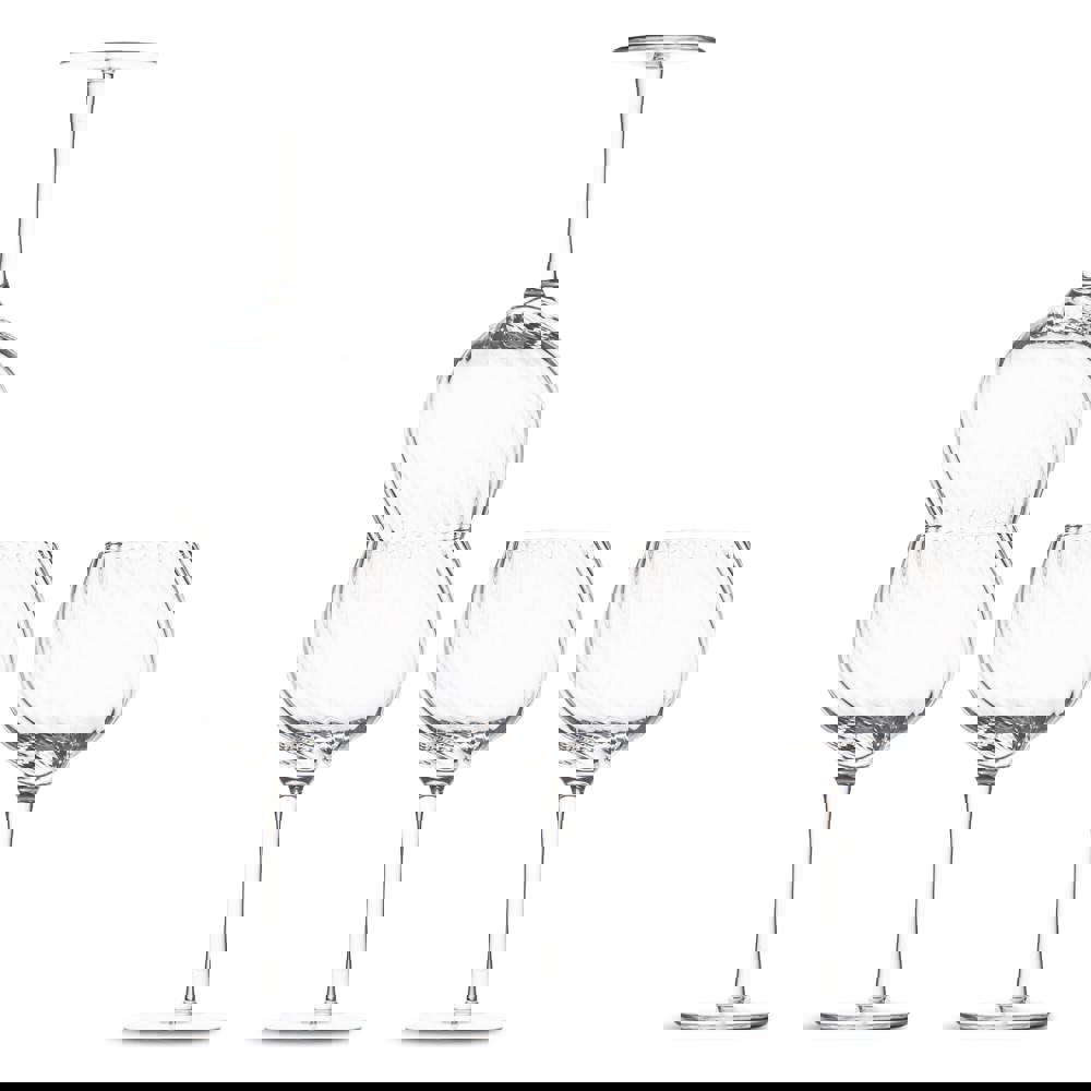 Byon Opacity set van 4 wijnglazen met stijlvol glaspatroon 470ml