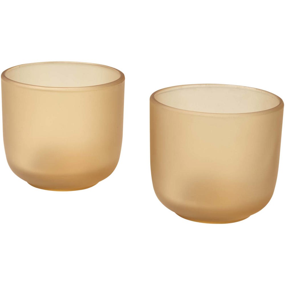 Male glazen bekers van 200 ml met matte afwerking, set van 2 - Havermout