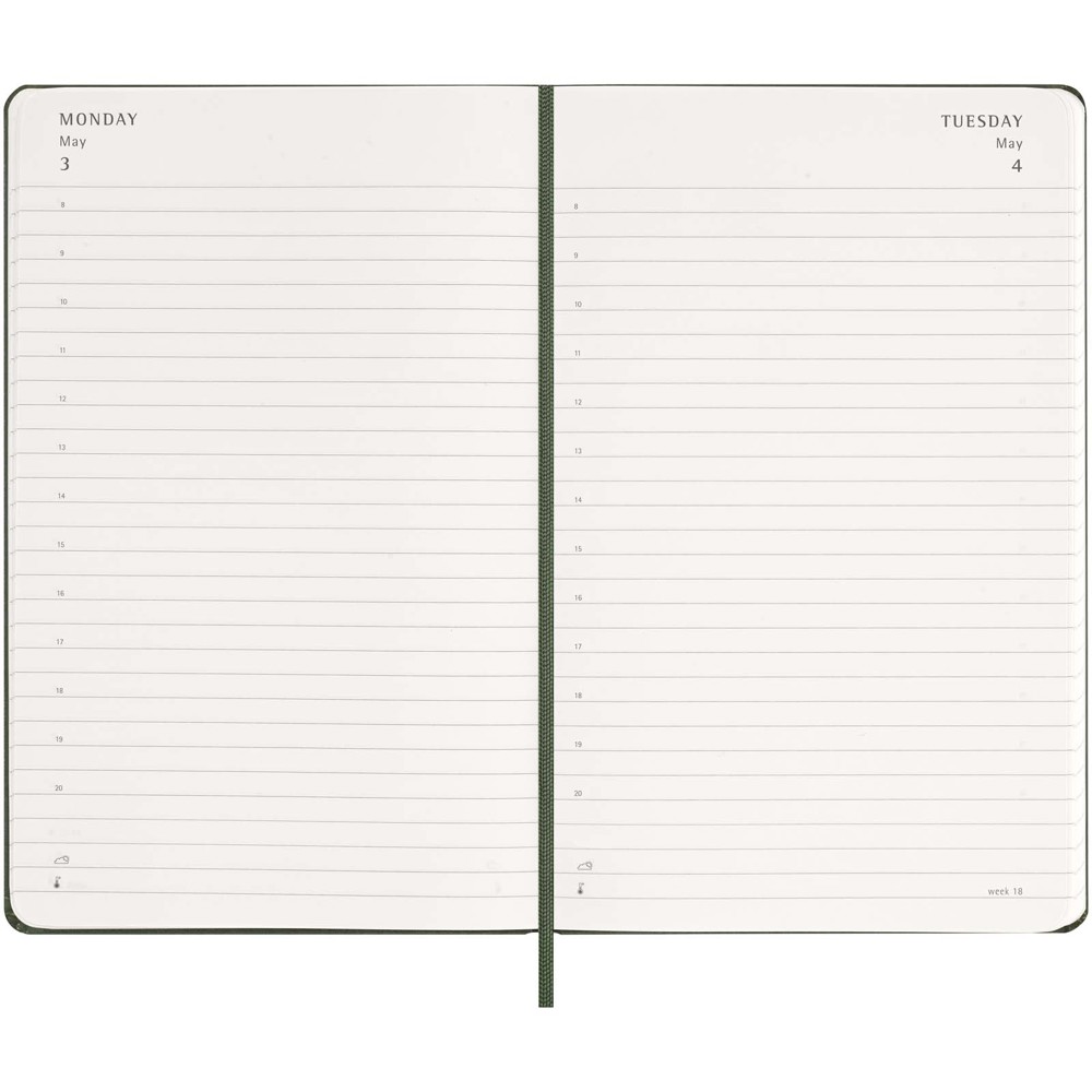 Moleskine dag-agenda voor 12 maanden met harde kaft