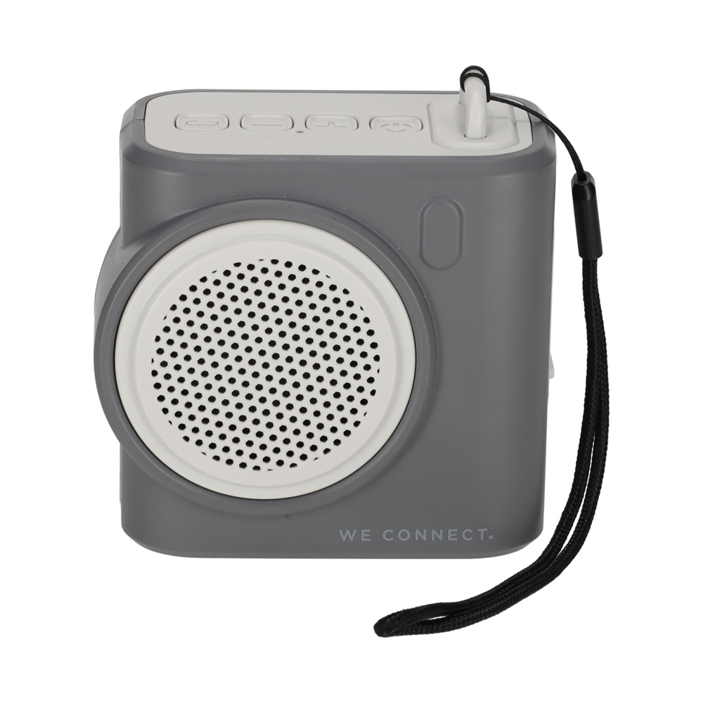 BRAINZ Retro Camera Speaker Grijs