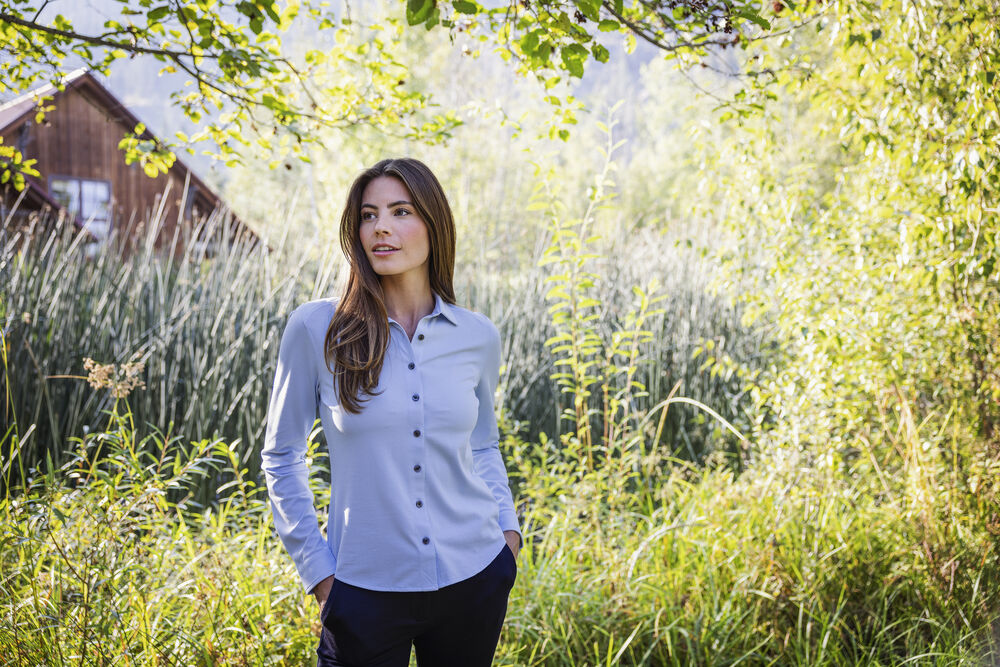 Cutter & Buck - Advantage Shirt Dames Antraciet Mélange XS
