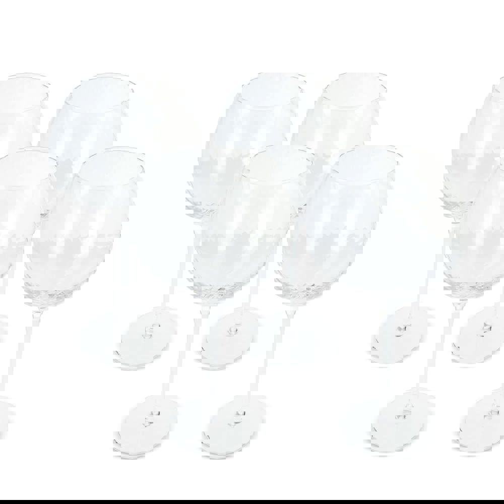 Byon Opacity set van 4 wijnglazen met stijlvol glaspatroon 470ml