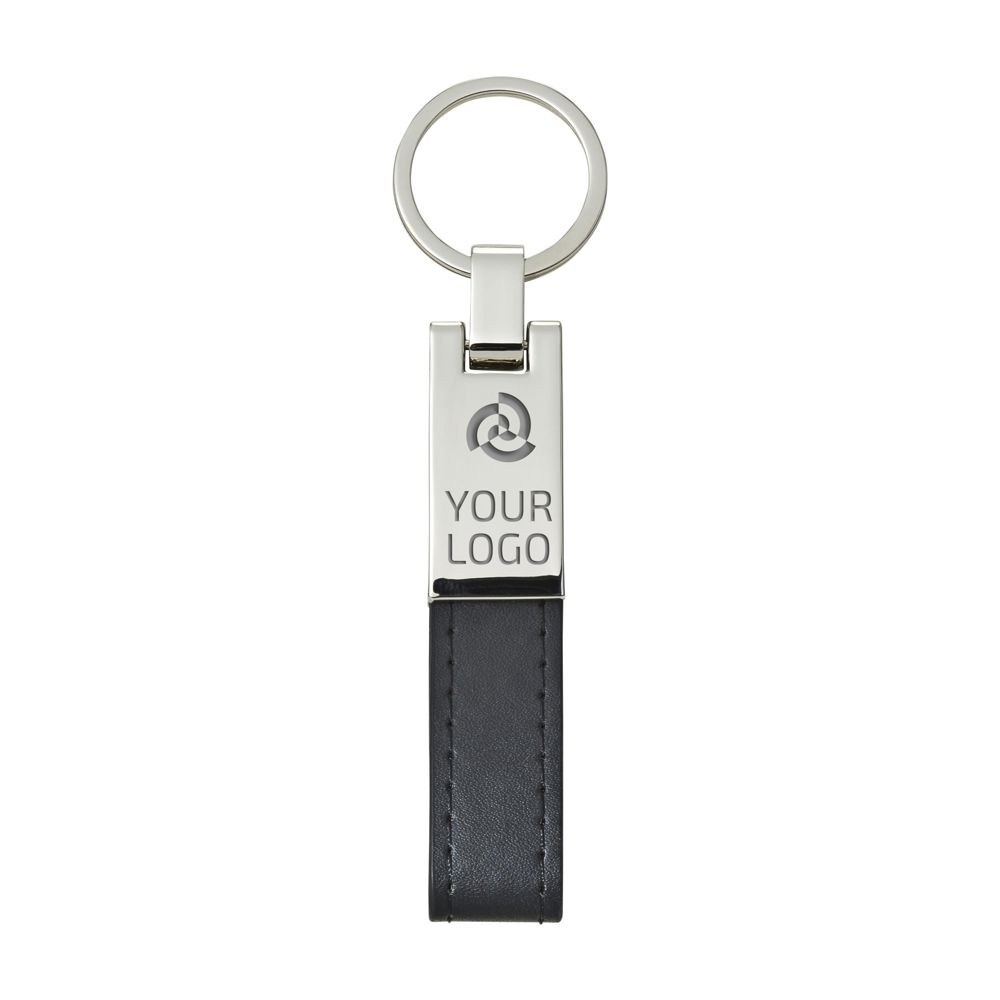 Sleutelhanger Keon | Staal en synthetisch leer