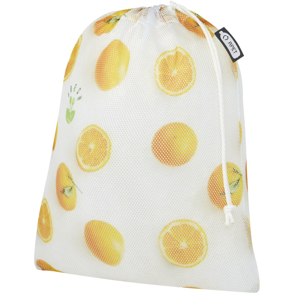 Gerecyclede polyester groente & fruit tas 25x32 cm