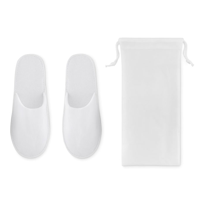 FLIP FLAP - Hotelslippers in pouch - Wit