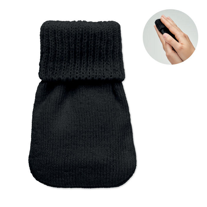 WARMMUFF - Handwarmer gebreid polyester - Zwart