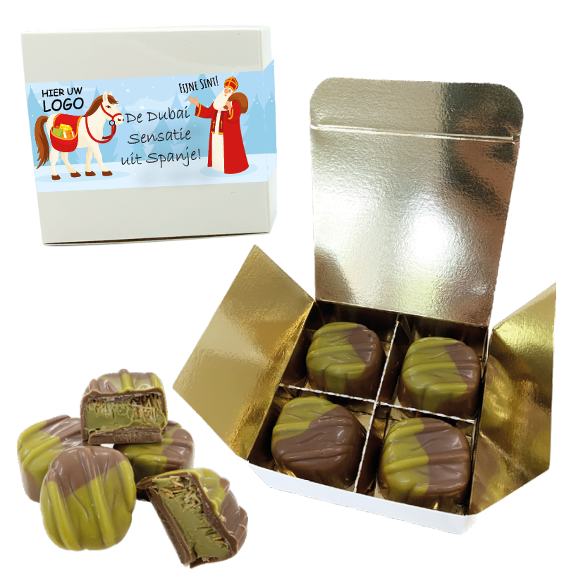 VIP doosje met 4 Sinterklaas DUBAI bonbons