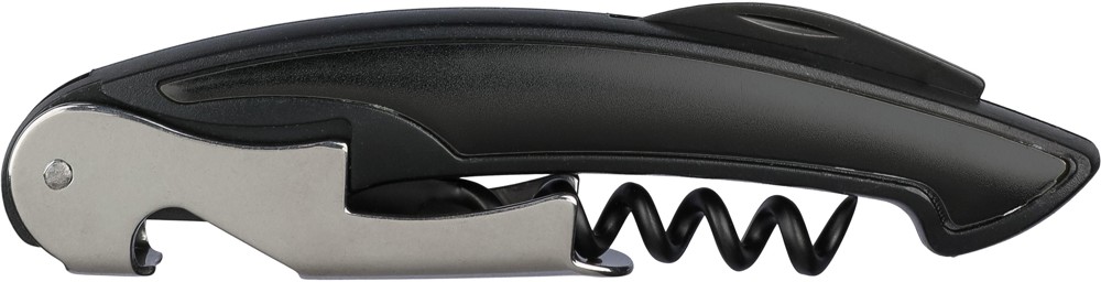 Kelnersmesje Rosaura | Rvs | 5-rings kurkentrekker - Zwart