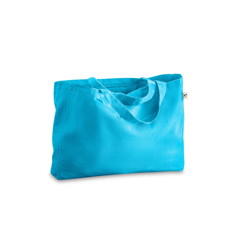 CAMDEN. Katoenen (50%), gerecycleerd katoenen (30%) en polyester (20% rPET) tas (280 g/m²) - Licht blauw