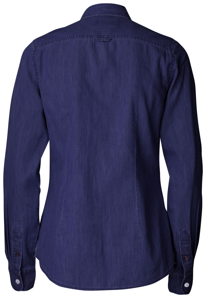 Cutter & Buck - Ellensburg Denim Shirt Dames Donker Indigo XS