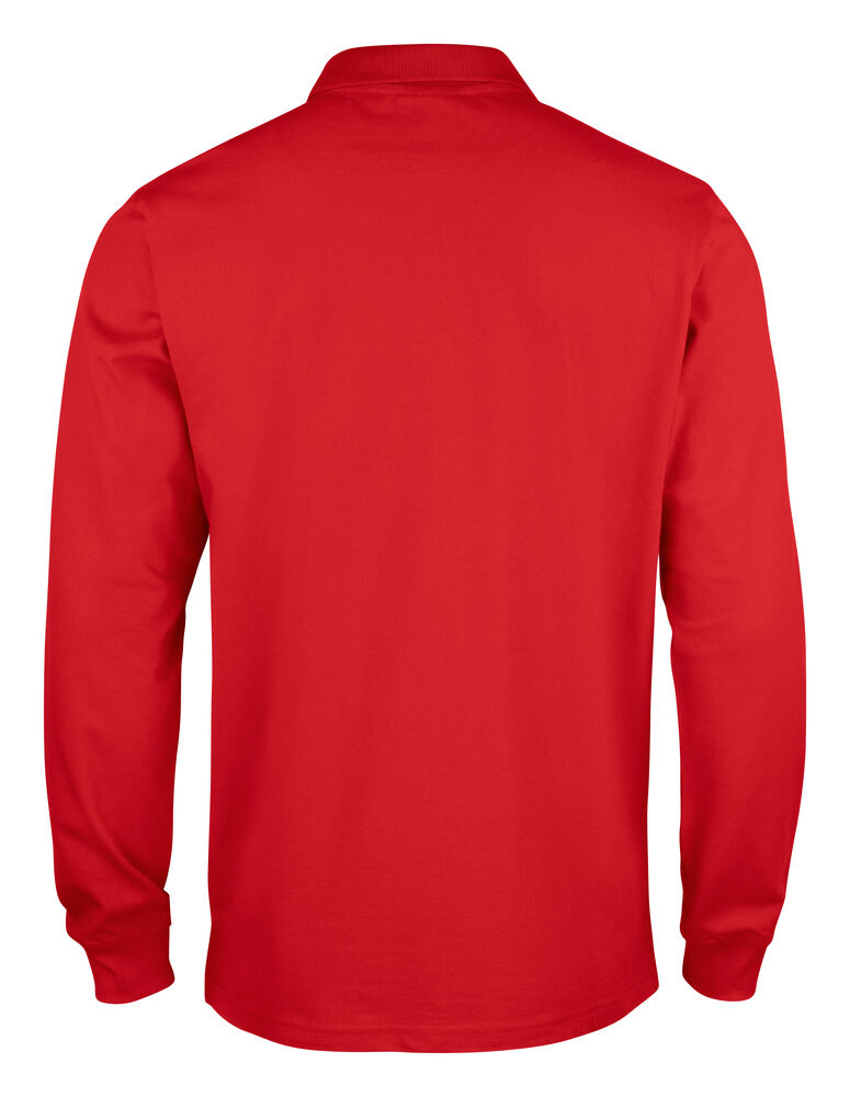Clique - Basic Polo L/S Junior Rood 100