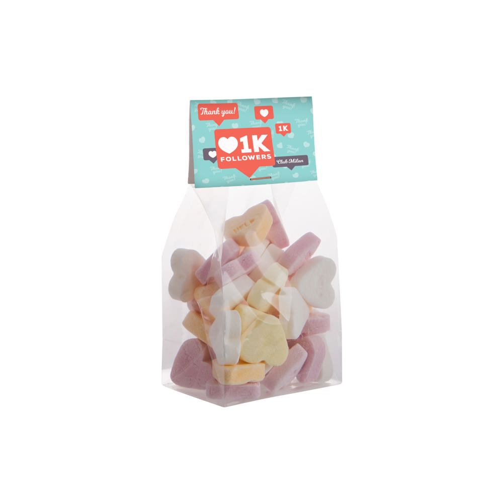 Blokzakje met kopkaartje en 100 gram snoep