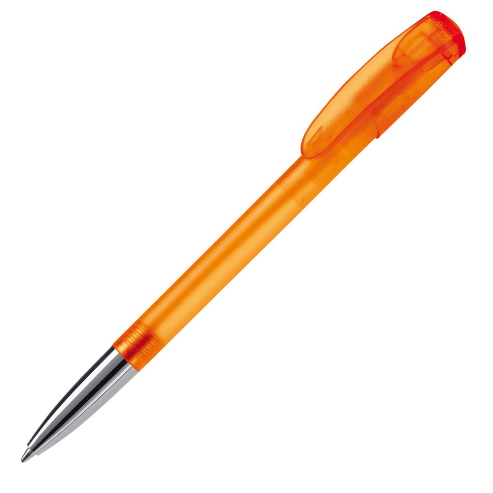 Balpen Deniro metalen tip frosty - Ecru / Oranje