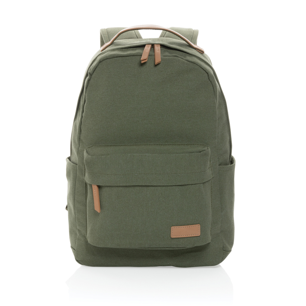 Impact AWARE™ 16 oz. recycled canvas laptop rugzak