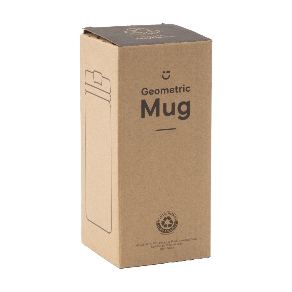 Geometric Mug RCS Recycled Steel 280 ml thermosbeker