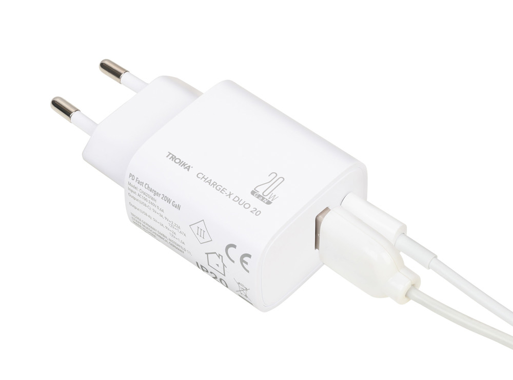 TROIKA Oplaadstekker CHARGE-X DUO 20